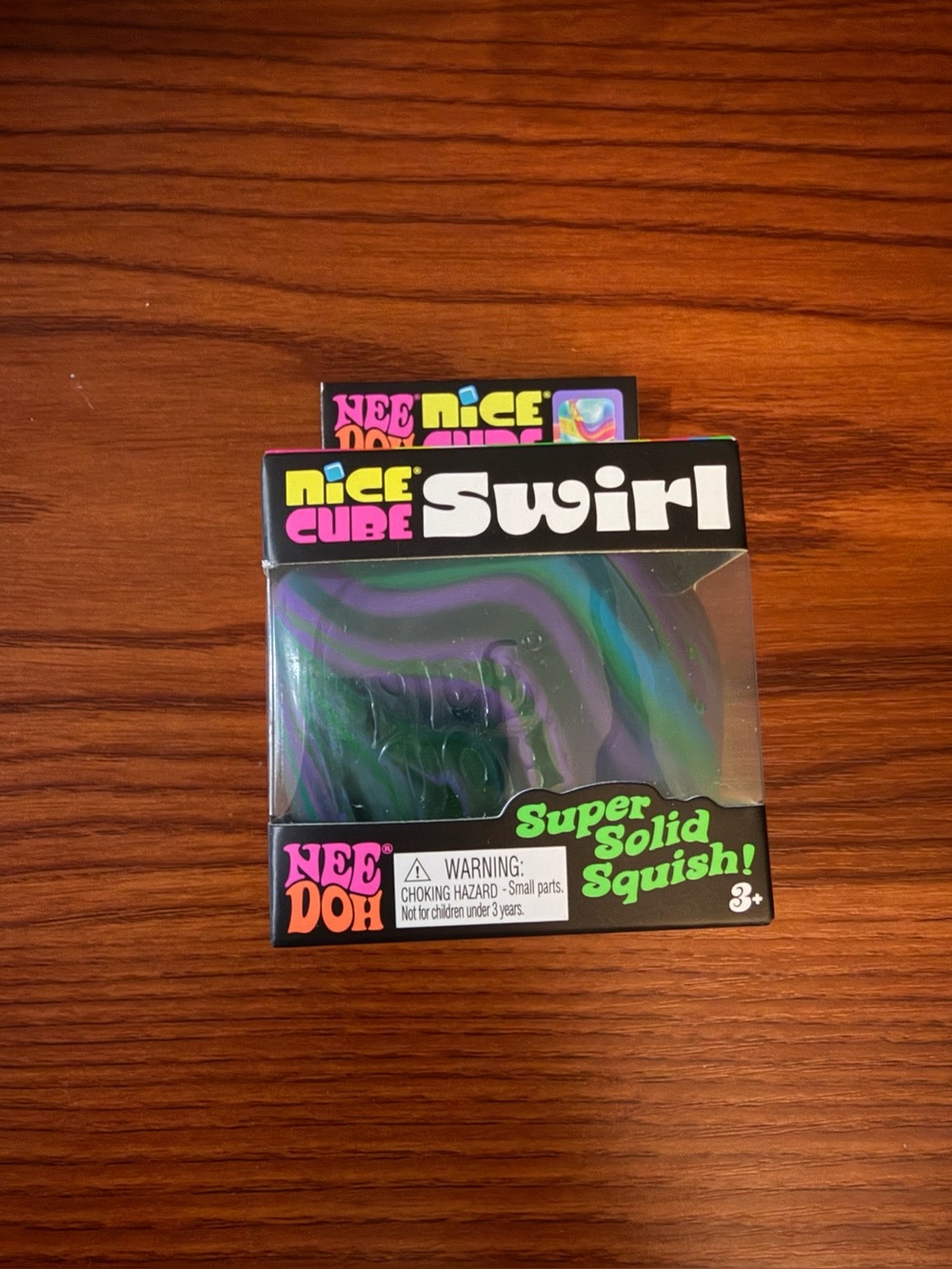Schylling NeeDoh Nice Cube SWIRL! Brand new, unopened - Green/Purple